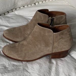 Sam Edelman Taupe Suede Ankle Booties